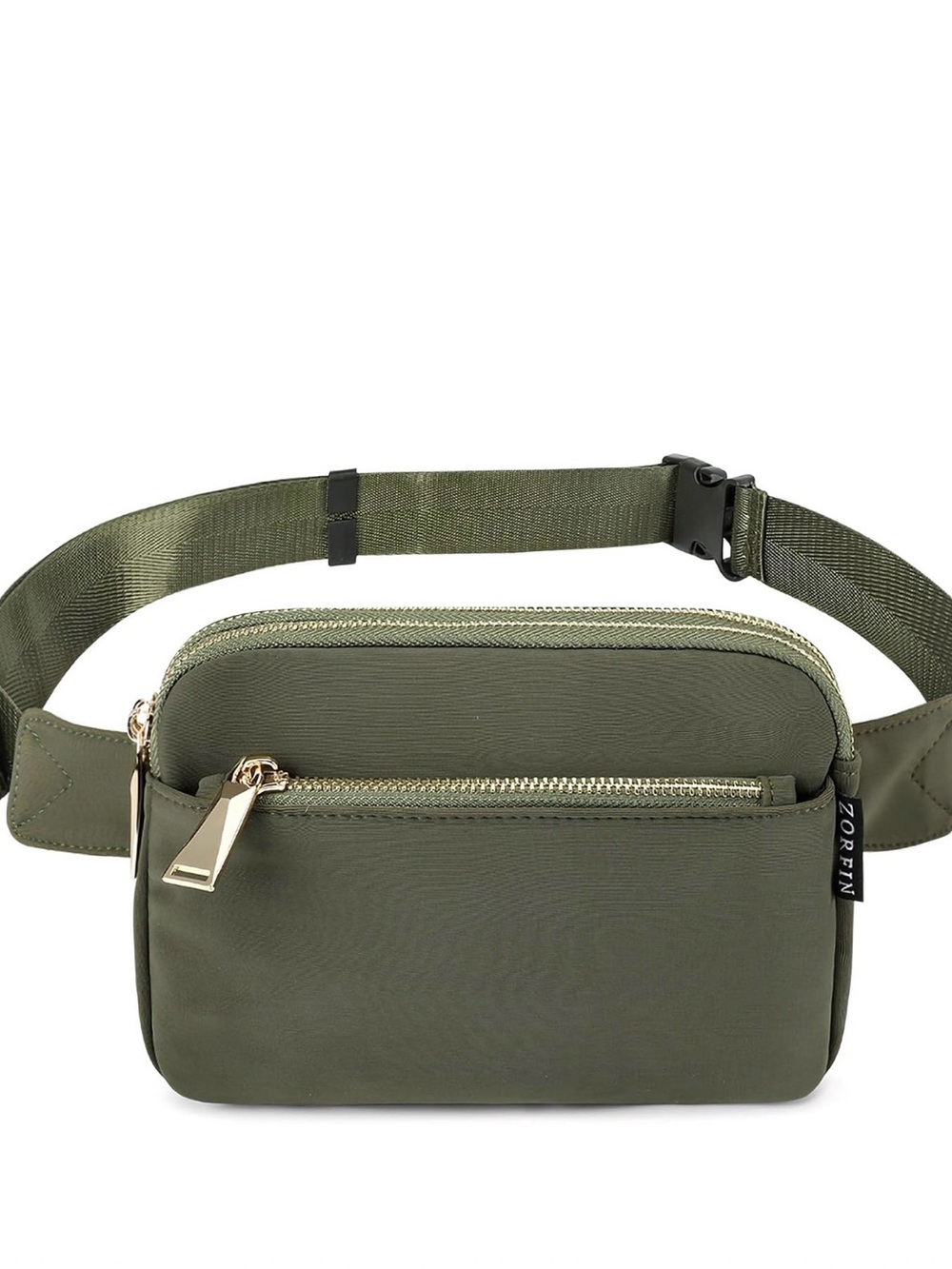ZORFIN Green Fanny Pack Crossbody Belt Bag